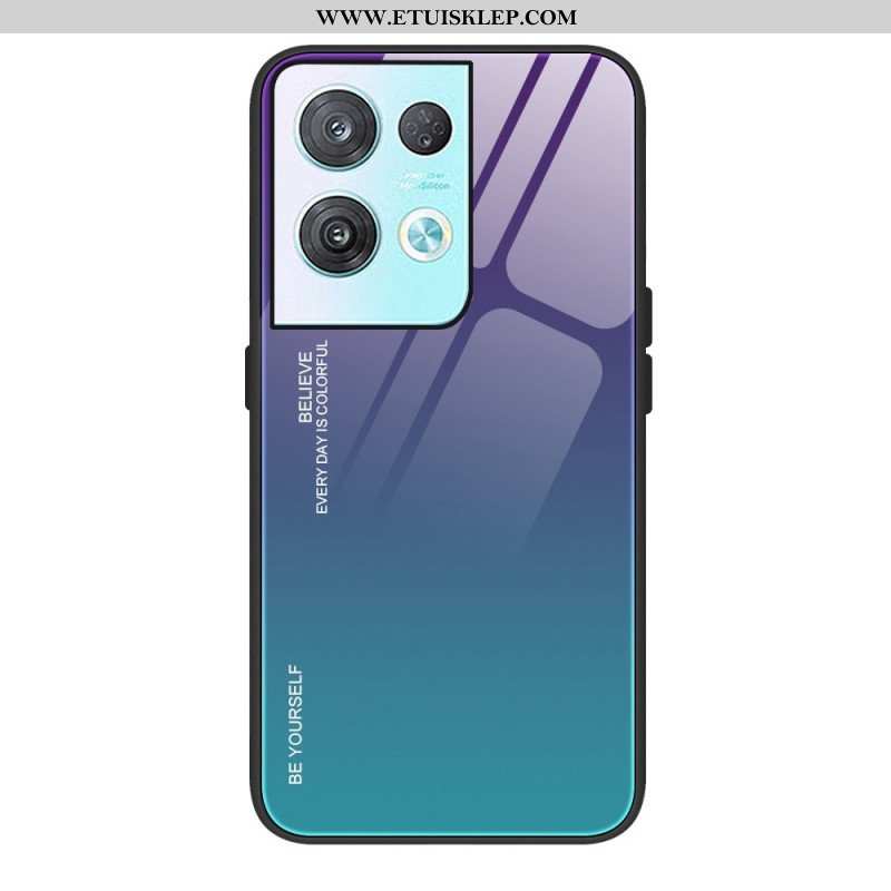 Etui do Oppo Reno 8 Szkło Hartowane Bądź Sobą